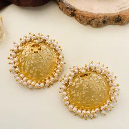 Abdesigns Stunnig Gold-Plated Stud Earrings-image-70