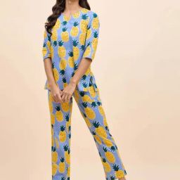 Mabish By Sonal Jain Multicolored Cotton Printed Top Pant Set-picture-12