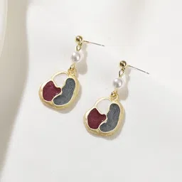 MYKI Gold-Plated Contemporary Drop Earrings image 3