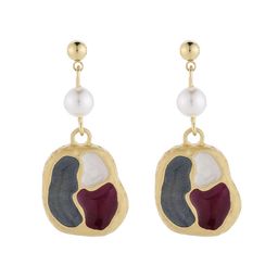 MYKI Gold-Plated Contemporary Drop Earrings image 2
