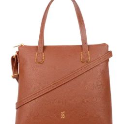 Baggit Brown Textured Tote Bag-62