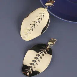 DressBerry Gold-Plated Leaf Shaped Drop Earrings-54
