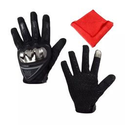 AllExtreme Motorcycle Full Finger Gloves Black Color L Size, EXBFGL2 (Pack of 1 Pair)-8