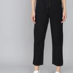 Kotty Black Cotton Lycra Solid Jeans-image-66