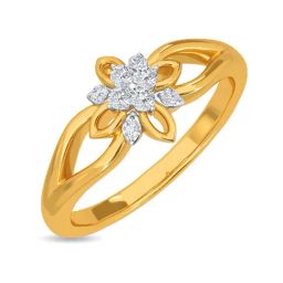 Kisna Diamond & Gold Jewellery Blossom 14k (585) Diamond & Gold Ring For Women-43