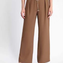MADAME Brown Solid Trousers-image-22