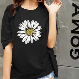 SZN Women Floral Printed Drop-Shoulder Sleeves T-shirt-picture-23