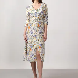 Vero Moda Floral Print Fit & Flare Midi Dress-image-58