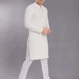 DIVISIVE Geometric Embroidered Sequinned Mandarin Collar Straight Kurta-image-88