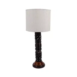Tucasa NTU-159 B-22 Table Lamp with Wood Base (Beige)-24