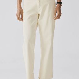 Andamen Men Casual Twill Woven Placement Print Straight Jeans-image-30