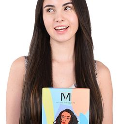 Milano Treasures Beach Waves Clip-in Golden Highlights Hair Extensions - Dark Brown-32
