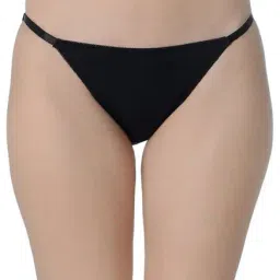 Da Intimo Black Nylon Thong Panty-image-58