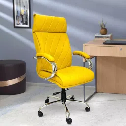 Vassio Leatherette Yellow Executive Chair For Office-40