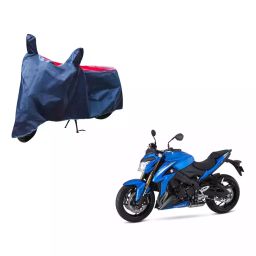 Auto Pearl Waterproof Two Wheeler Cover For Suzuki GSX-S1000 ABS (Red & Blue)-image-86