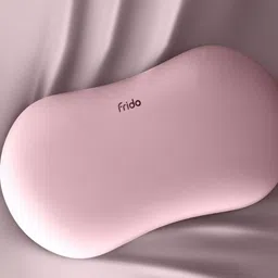 FRIDO Peach-Coloured Memory Foam Filled Faux Velvet Breathable Sleep Pillow-58