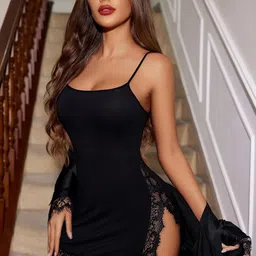 FIRE FIGURE Women Solid Shoulder Strap Baby Doll-image-87