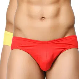 BASIICS by La Intimo Yellow & Red Comfort Fit Briefs (Pack of 2)-image-29