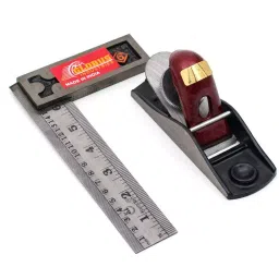 GLOBUS 1129 Steel Carpenter Plane 5.5 Inch With Tri Square 6 Inch (Set Of 2 Pcs)-image-44