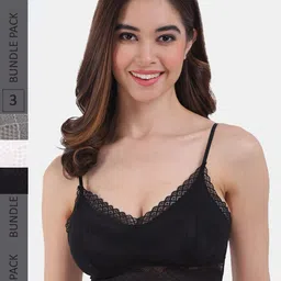 Amour Secret Pack Of 3 Self Design Lightly Padded Seamless All Day Comfort Bralette Bra-image-66