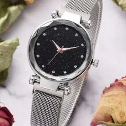 THE SHOPOHOLIC Women Embellished Dial & Bracelet Style Straps Analogue Watch FR-BAR-SILVER-picture-22