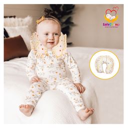 SafeChamp Shower Baby Travel Pillow Infant Head and Neck Support Pillow for Car Seat Pushchair - Yellow-image-95
