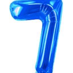 Party Anthem Number 7 Foil Balloon -  Blue-picture-6