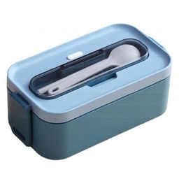 FunBlast Lunch Box with Spoon and Fork  Blue-6