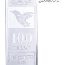 Silverium 99% BIS Hallmarked 100 grams Silver Bar - Silver-26