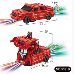 domenico Bump & Go Action 2 in 1 Robot Car Toy with 3D Light and Music Transformer (Color May Vary)-7