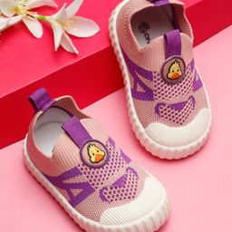 ONYC Mesh & Duck Patch Detailed Shoes - Pink & Purple-image-99