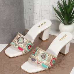 Anouk Embellished Block Mules image 1