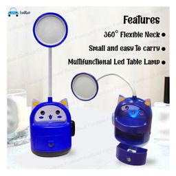 FunBlast Animal Design 2 in 1 Table Desk Lamp with Sharpener - Blue image 2