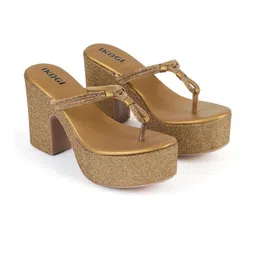 IKAGI Embellished Detail Platform Heels-44