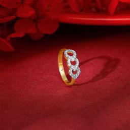 GIVA Gold Aureline Diamond Ring-image-92