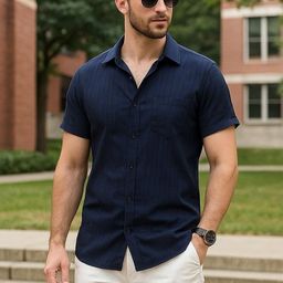 HERE&NOW Men Classic Striped Casual Shirt-picture-22