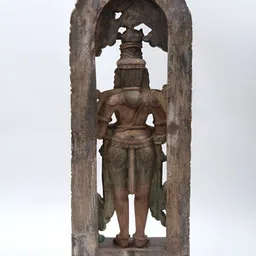 Exotic India Brown Lord Shiva Wooden Religious Idol Showpiece-image-70