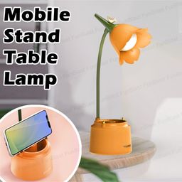 FunBlast 3 in 1 Study Table Lamp with Pen Holder & Mobile Stand  Orange image 5