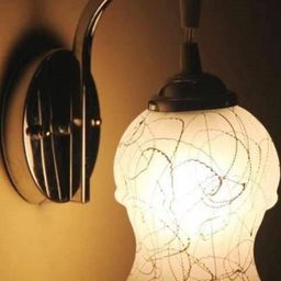Somil Premium Designer Glass Wall / Night Lamp Elegant & Stylish Dcor Accent for Modern Interiors, color- White, Size:- 19 X 22.5 X 27.5 CM-image-27