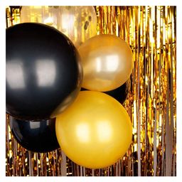 Crackles Black Marble Balloon Set with Confetti Balloons - Pack of 12 image 5