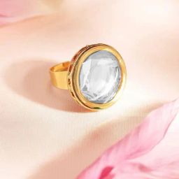 Priyaasi Gold Stones-Studded Casual Ring-14