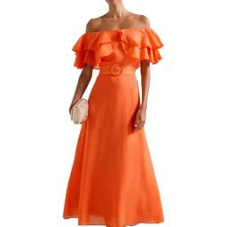 Jemima Petite Ruffle Midi Dress-42