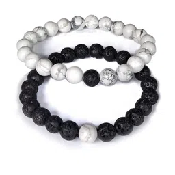 Divine souvenirs Unisex Set Of 2 Artificial Beaded Elasticated Bracelets-picture-44