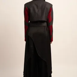 Siddhant Agrawal Notched Lapel Front Open Crop Blazer image 5