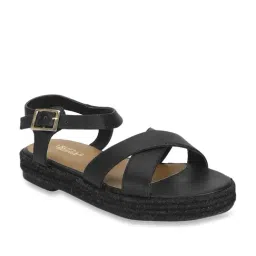 Truffle Collection Women's Black Ankle Strap Sandals-image-93