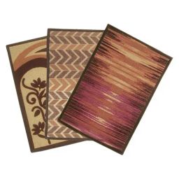 BIANCA Tough-Thin Printed Door Mat With Non-Slip Rubber Backing -3pc Medium set-image-5