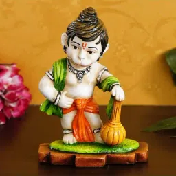 eCraftIndia Colorful Lord Hanuman Handcrafted Polyresin Idol-image-10