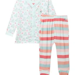MiArcus Kids Multi Printed 2 Full Sleeve Tee & Pajama-9