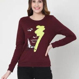 Vero Moda Dark Brown Graphic Print Sweatshirt-picture-33