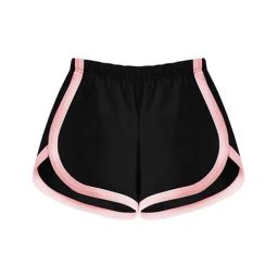 A.T.U.N. Black & Soft Pink Solid Shorts-image-115